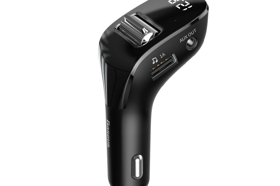 UKW-Sender Baseus Streamer F40, AUX, Bluetooth 5.0, 2x USB, 3A schwarz