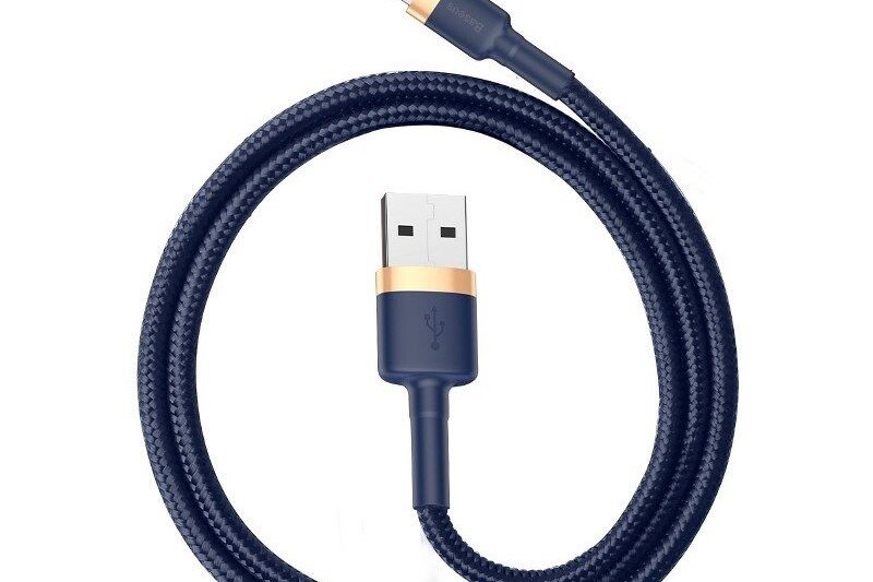 USB Lightning Baseus Cafule 1.5A kabel 200 cm zlatno-plavi