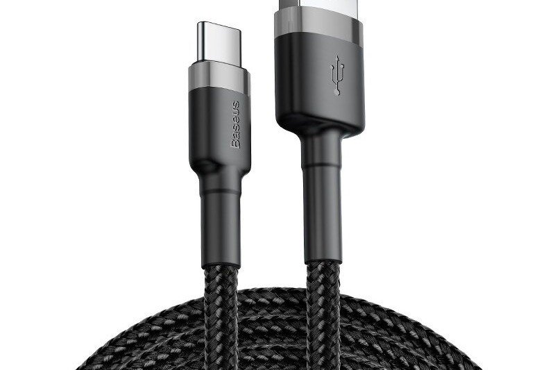 USB-USB-C kábel Baseus Cafule 2A 300 cm szürke-fekete