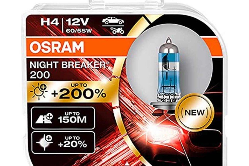 Osram H4 halogén izzók 12V 60 / 55W P43t NIGHT BREAKER 200/2 db /