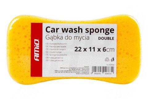 Σφουγγάρι για το πλύσιμο του αυτοκινήτου AMiO DOUBLE, 22 x 11 x 6 cm