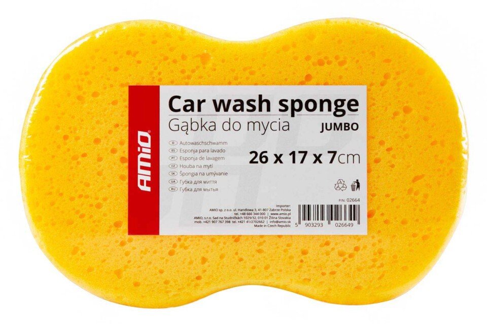 AMiO JUMBO Autowaschschwamm, 26 x 17 x 7 cm