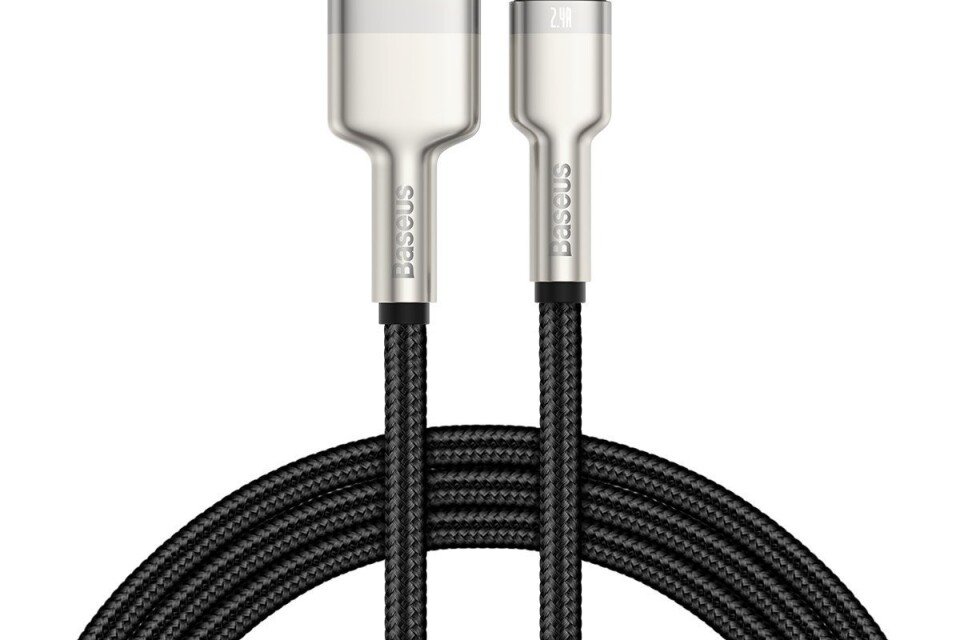 USB kabel za Lightning Baseus Cafule 2.4A 100 cm crni