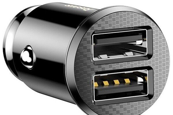 Auto nabíječka Baseus Grain 2x USB 5V 3.1A černá
