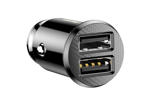 Auto nabíječka Baseus Grain 2x USB 5V 3.1A černá