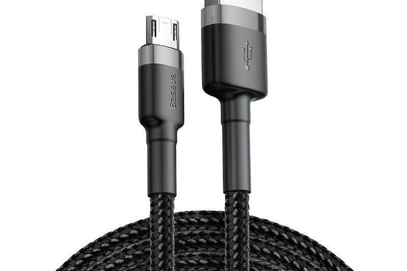 USB na mikro USB kabel BASEUS Cafule 2.4A 100 cm sivo-crni