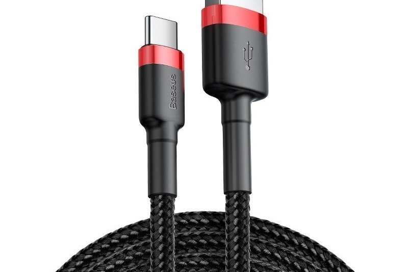 Kabel USB na USB-C BASEUS Cafule 3A 100 cm czerwono-czarny