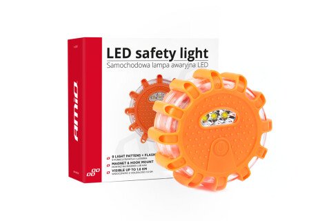 Lampa awaryjna samochodowa z funkcją latarki 3xAAA IP65 12SMD + 3SMD