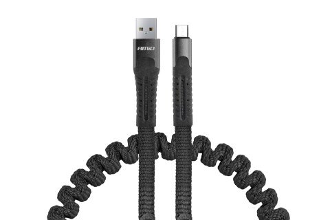 USB vzmetni kabel + microUSB 120 cm FullLINK UC-12