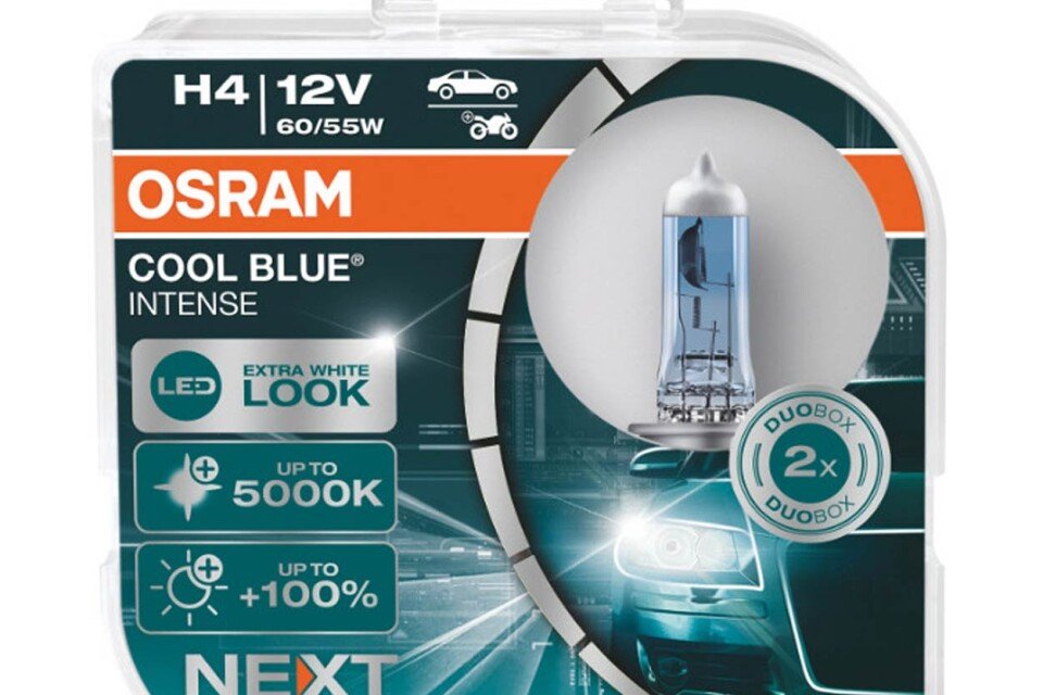 Osram H4 halogén izzók 12V 60 / 55W P43t Cool Blue NEXT GEN 5000K / 2 db.