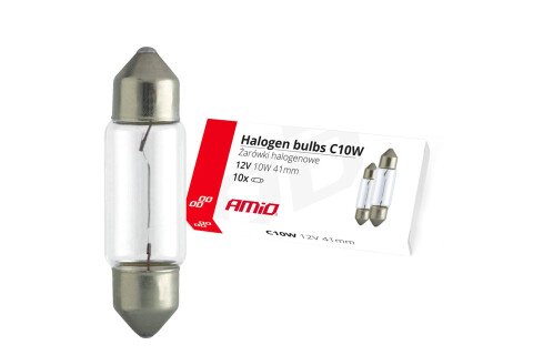 Halogenové žárovky C10W Festoon 41mm 12V 10ks