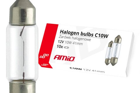 Halogenové žárovky C10W Festoon 41mm 12V 10ks