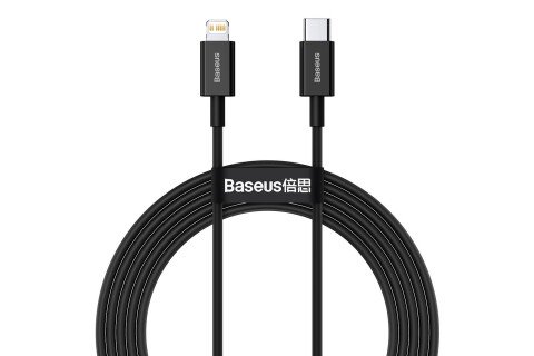 Cavo BASEUS USB-C per Lightning Serie Superior, 20W, PD, 200 cm nero
