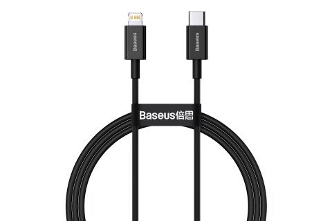 BASEUS USB-C kábel Lightning Superior sorozathoz, 20W, PD, 100 cm fekete