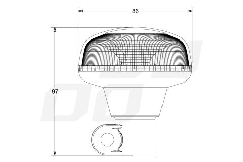 Lampa de avertizare W21p pe pin R65 R10 18LED 12 / 24V IP56