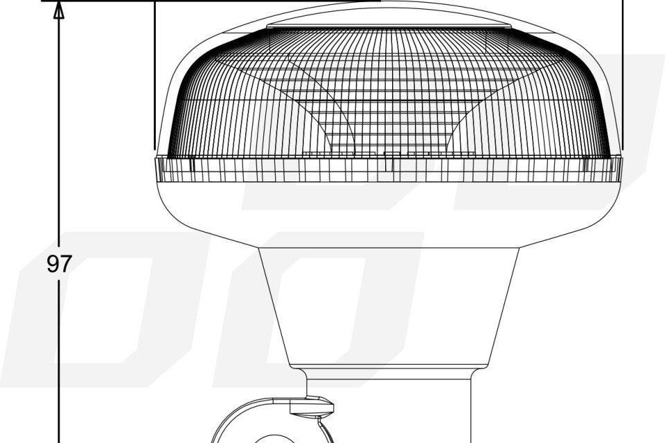 Lampa de avertizare W21p pe pin R65 R10 18LED 12 / 24V IP56