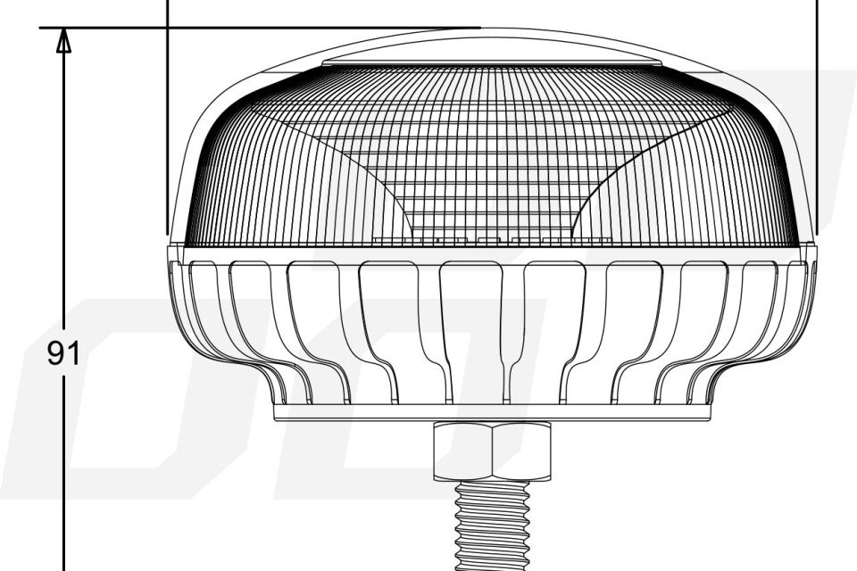Warnlicht W21sb auf Schraube R65 R10 18LED 12 / 24V IP56