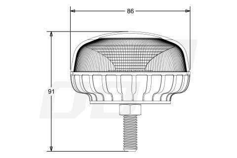 Warnlicht W21sb auf Schraube R65 R10 18LED 12 / 24V IP56