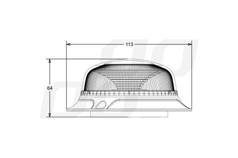 Lampe W21m magnetisch / 3 Schrauben R65 R10 18LED 12 / 24V IP56