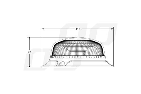 Warnleuchte W213bl 3 Schrauben R65 R10 18LED 12 / 24V IP56