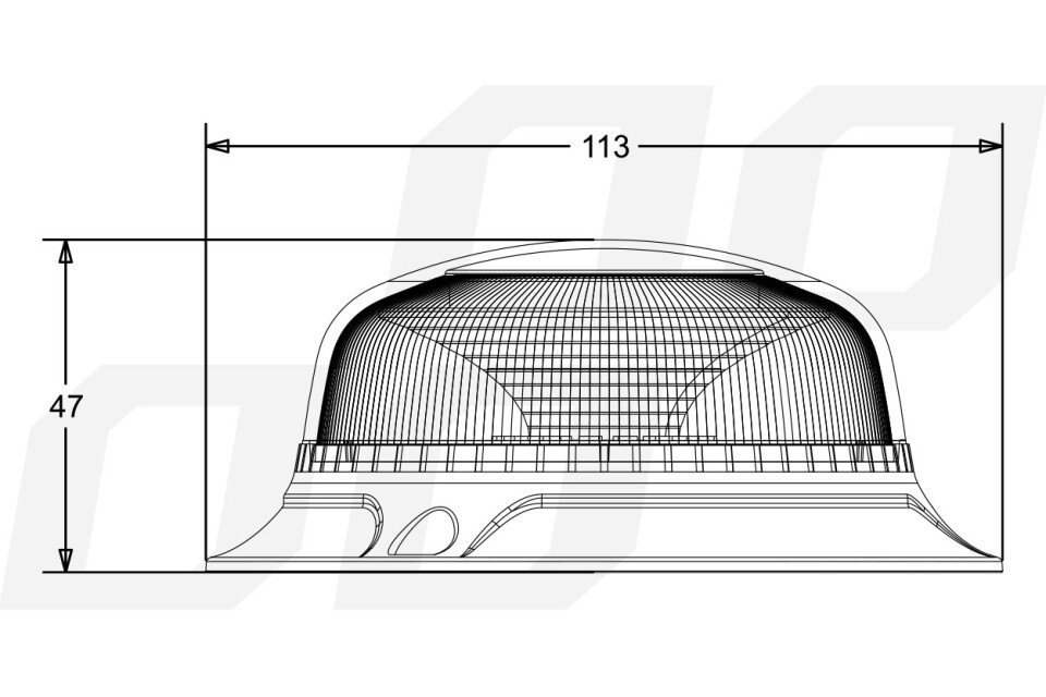 Warnleuchte W213bl 3 Schrauben R65 R10 18LED 12 / 24V IP56