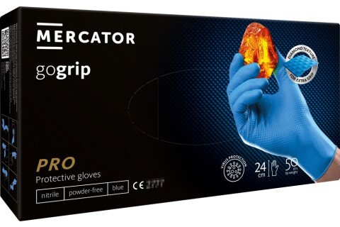 Nitrilne rukavice Mercator GoGrip Blue 50 komada, veličina M