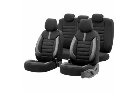 Komplet presvlaka za auto sedišta OTOM LIMITED 102 BLACK/GREI 3-ZIP