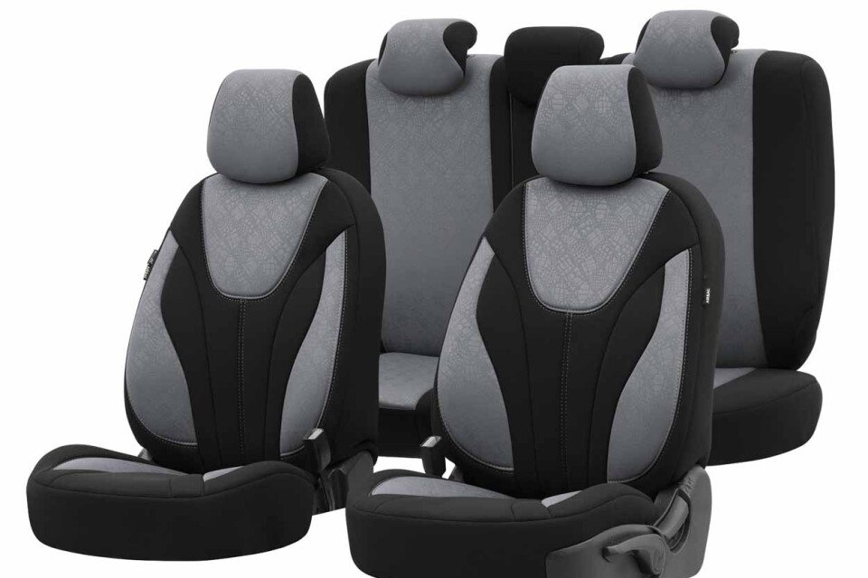 Autositzbezug-Set OTOM RUBY 1202 GRAU/SCHWARZ 3-ZIP