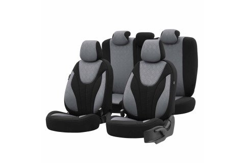 Autositzbezug-Set OTOM RUBY 1202 GRAU/SCHWARZ 3-ZIP