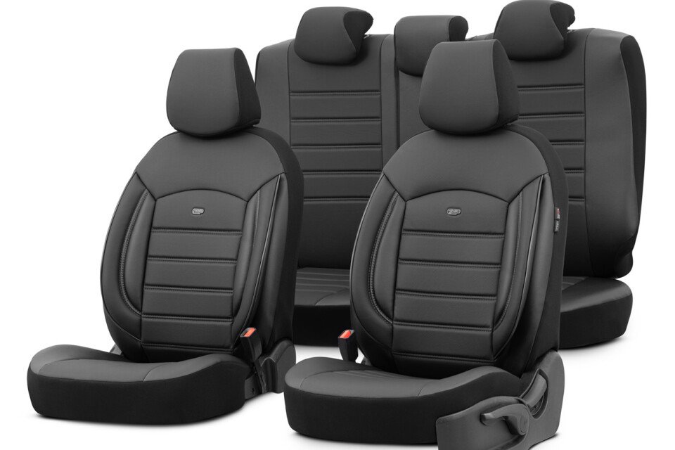 Komplet prevlek za avtosedež OTOM INSPIRE 3501 ČRNO EKO USNJE S 3 ZIDRI