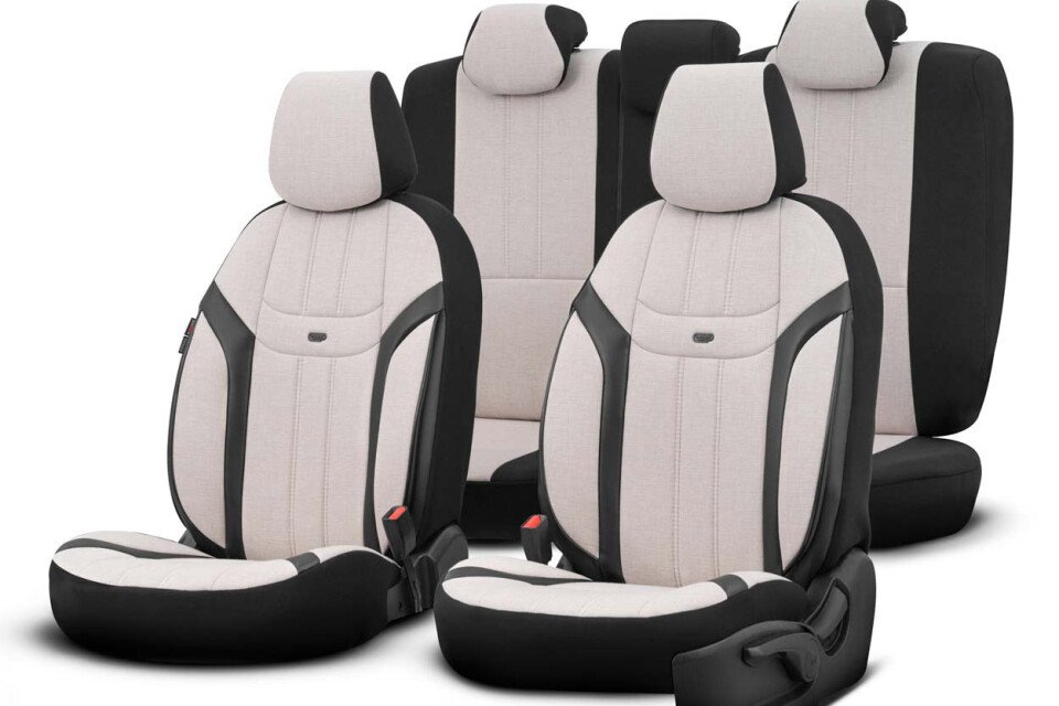 OTOM SWAN 503 BEIGE 3 cipzáros autós üléshuzat készlet