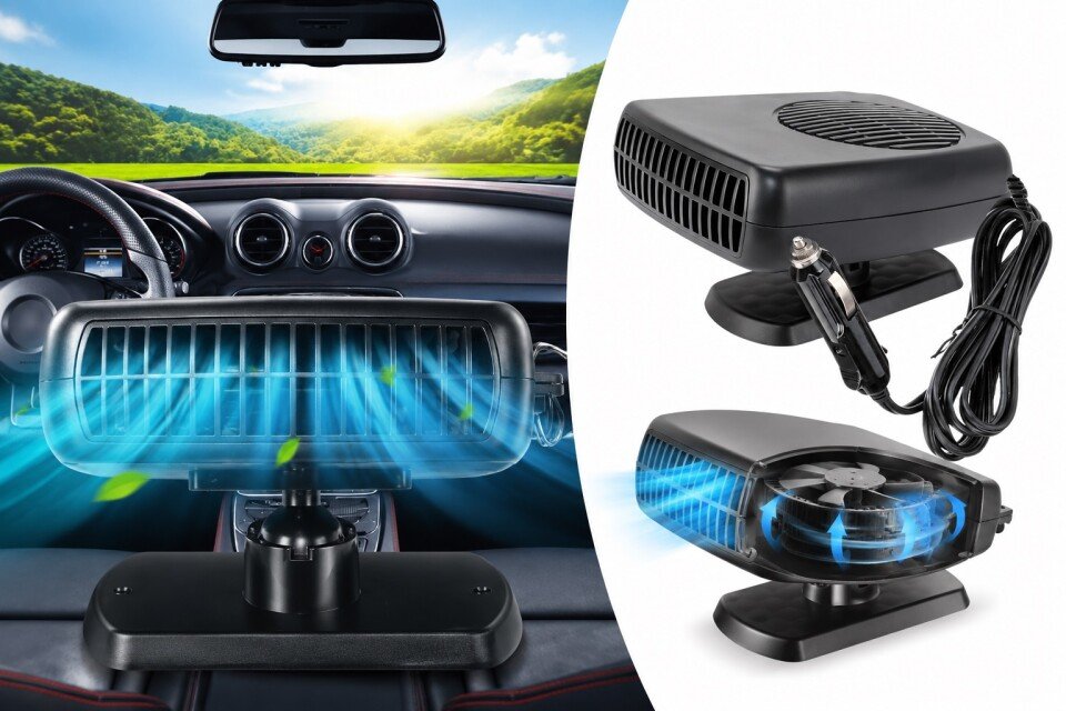AirSumm ventilator za hlađenje automobila, rotacija 360°, 150V