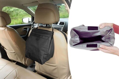 GarBag Přenosný odpadkový a úložný vak, 3 kapsy, voděodolný