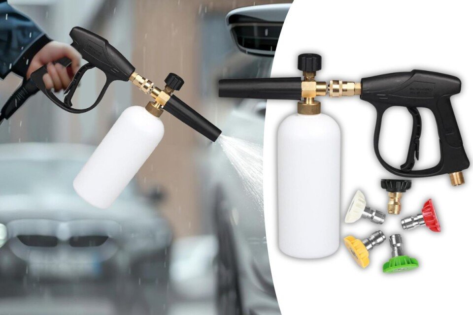 AquaBlitz pištolj pod visokim pritiskom za pranje automobila sa penom, 1000ml