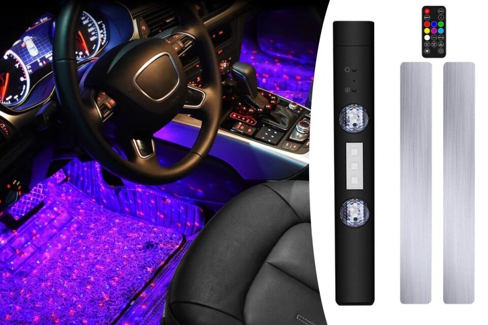 Bežično ambijentalno AuraShift LED osvetljenje za automobil, USB