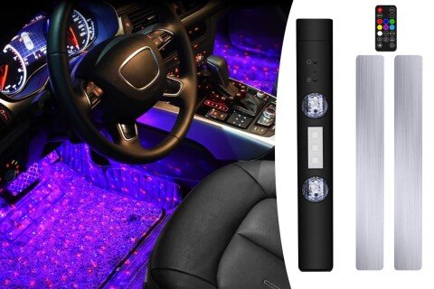 Bežično ambijentalno AuraShift LED osvetljenje za automobil, USB