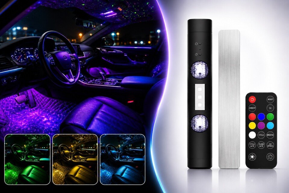 Kabellose AuraShift LED-Ambiente-Autobeleuchtung, USB