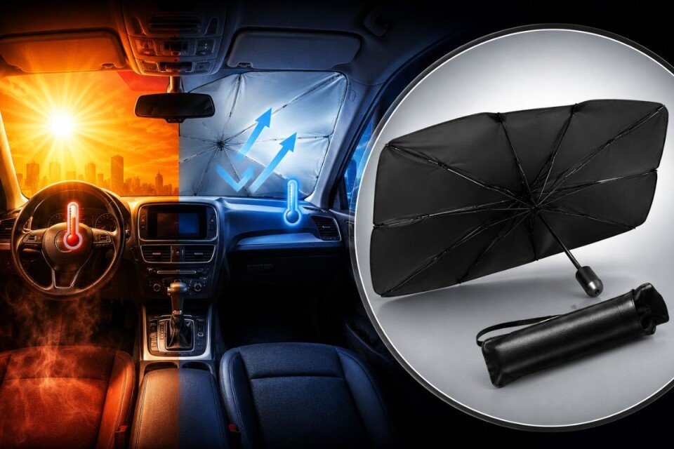 Πτυσσόμενο σκίαστρο για το παρμπρίζ CarShade