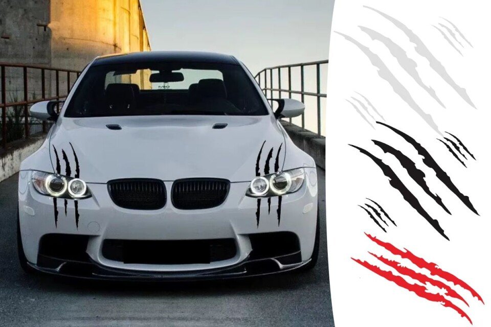 MotoMosaic nalepnice za automobile, 4 komada, otporne na UV zračenje, razne boje