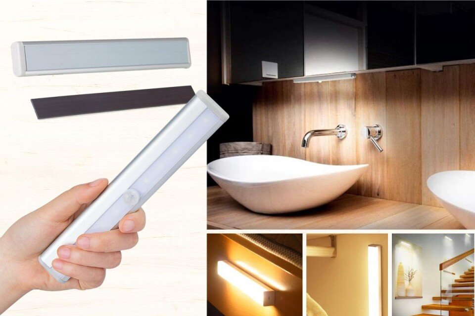 LED lámpa LightUp mozgásérzékelővel, szobai és háztartási világítással