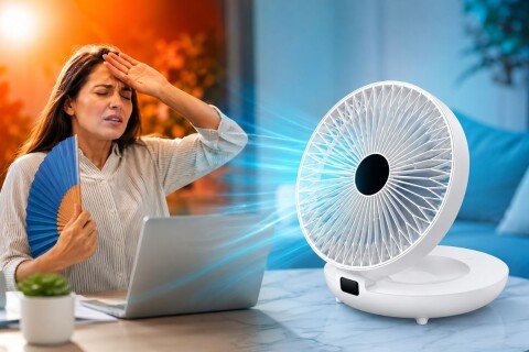 Přenosný mini ventilátor CooliPix, 3 rychlosti, USB