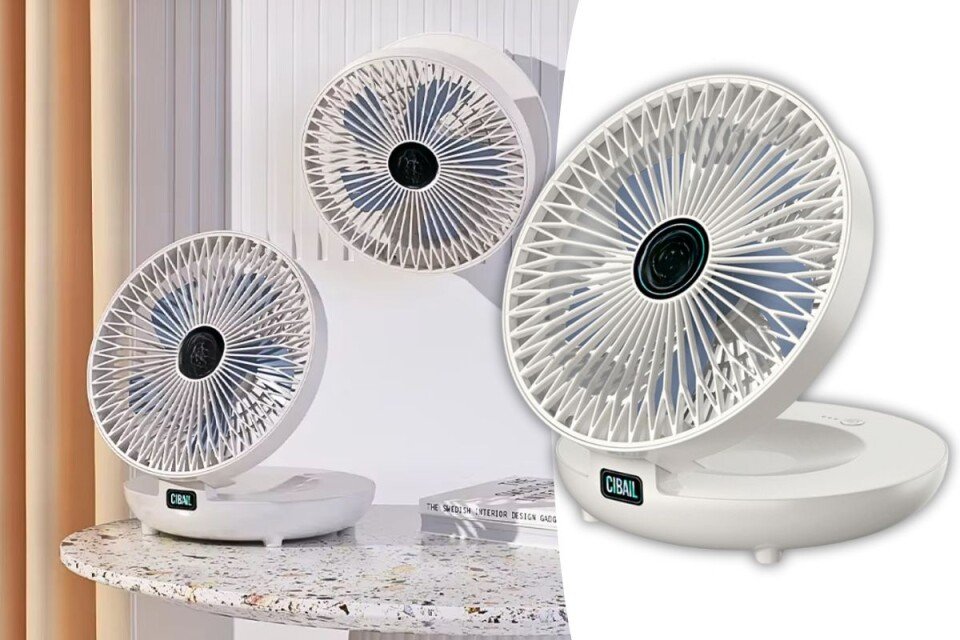 Prenosný mini ventilátor CooliPix, 3 rýchlosti, otáčanie 120° + 90°, USB