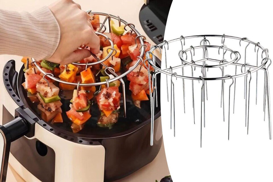 Komplet za žar v cvrtniku na vroč zrak FryForge, 24 nabodal