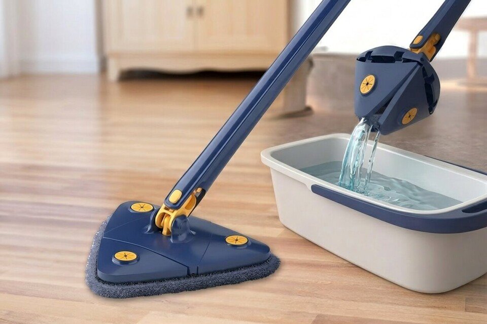 Trouglasta podna tkanina TriangleMop, 360°, rastegljiva