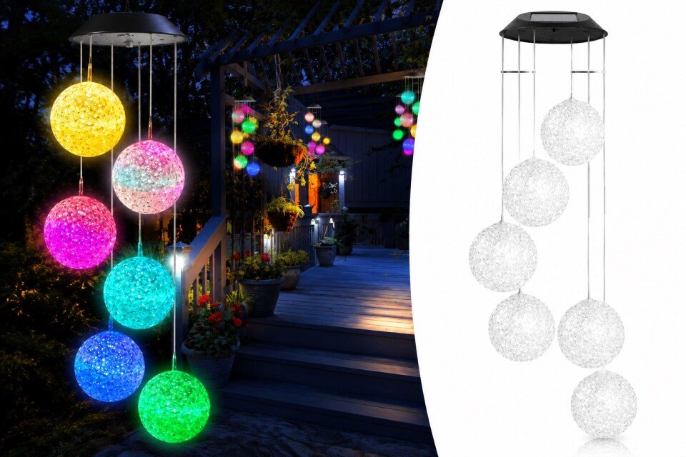 Heliora – elegantna LED solarna viseča svetilka za vrt
