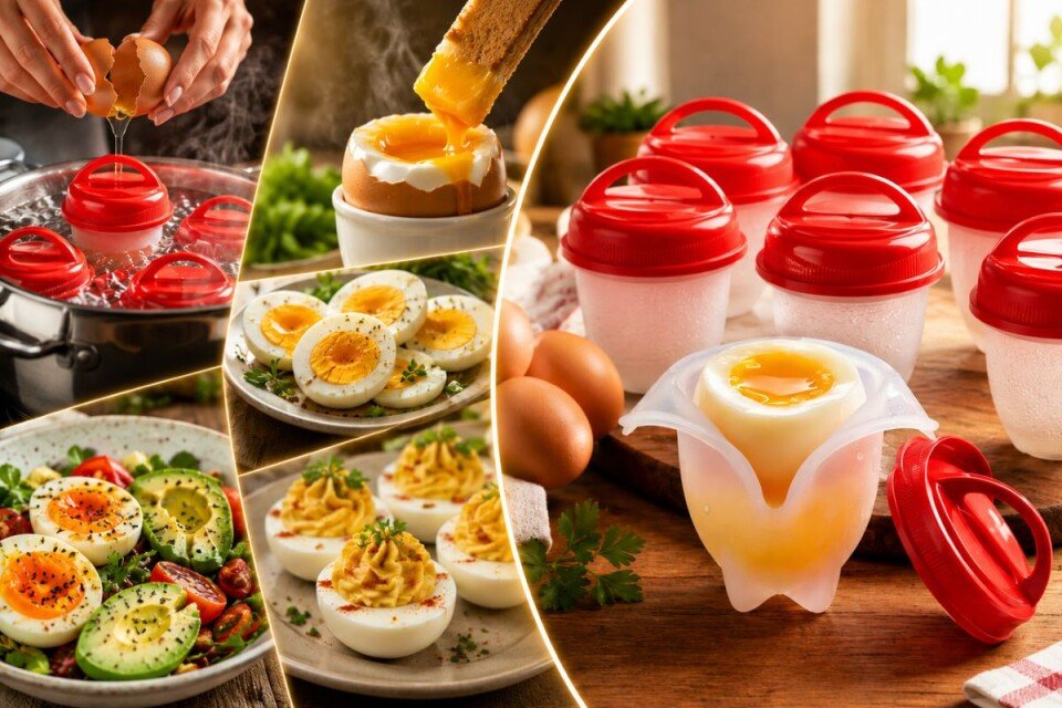 EggCook Komplettset zum Kochen von Eiern, 6-teilig