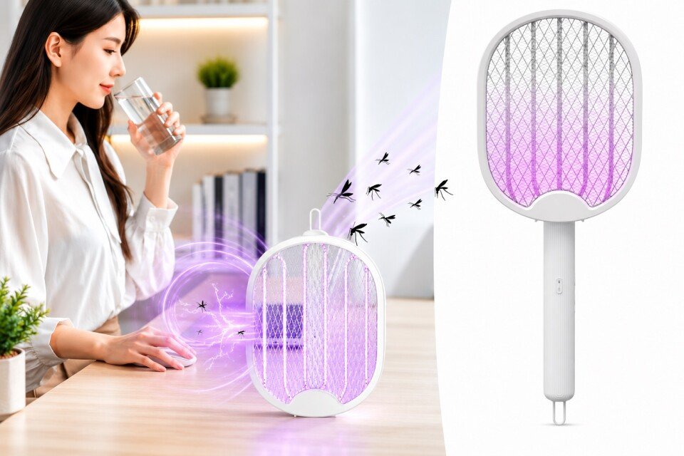 Liliac electric InsekSwatt impotriva tantarilor si capuselor, LED, incarcare USB