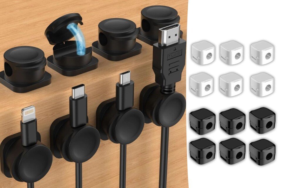 Cablium magnetni samolepljivi organizatori kablova, 12 komada