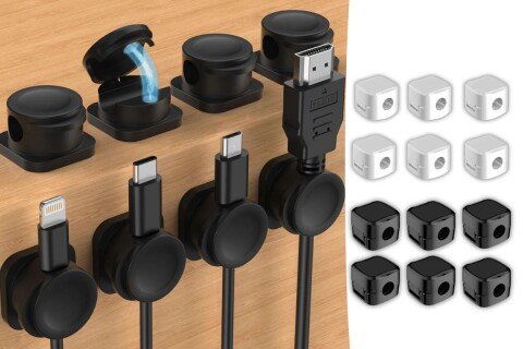 Cablium magnetni samolepljivi organizatori kablova, 12 komada