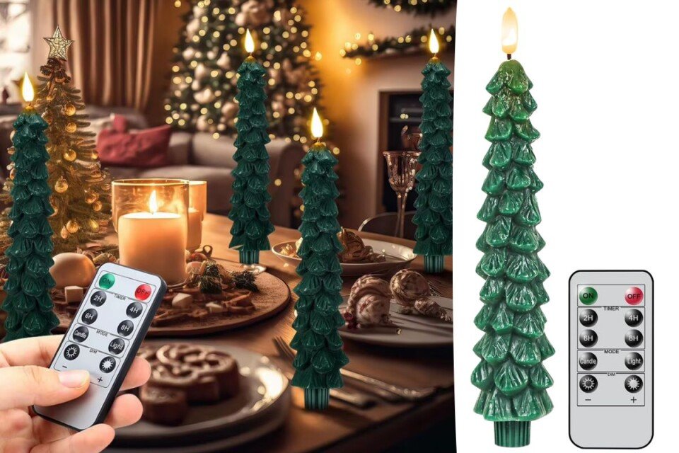 GlimmerGlow treperava sveća bez plamena, vreme rada 400 sati